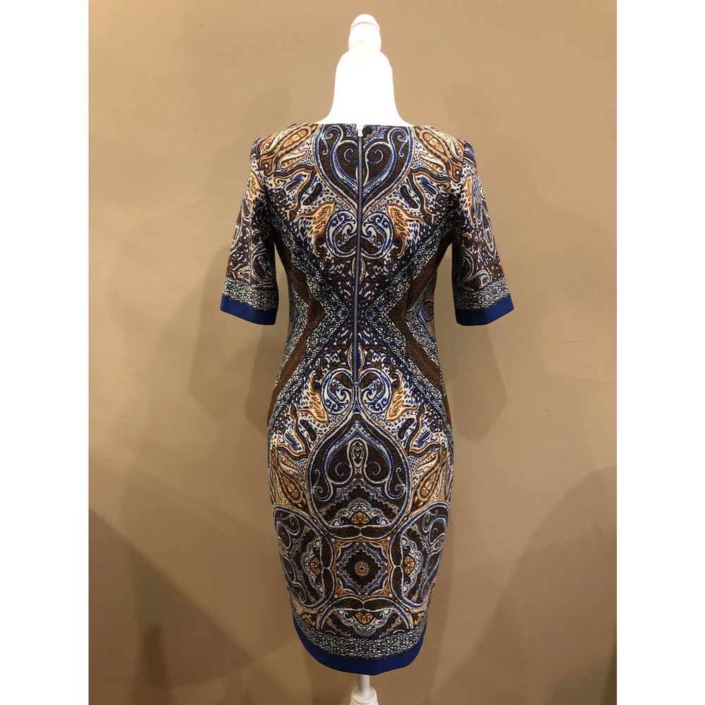 Roz & Ali Multi Color Pattern Short Sleeve Dress,… - image 3